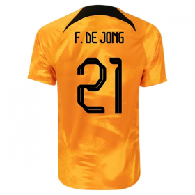 Nederland F. De Jong 21 Voetbalshirts Thuis WK 2022